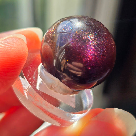 HQ Gemmy Iolite x Sunstone Sphere 🔮