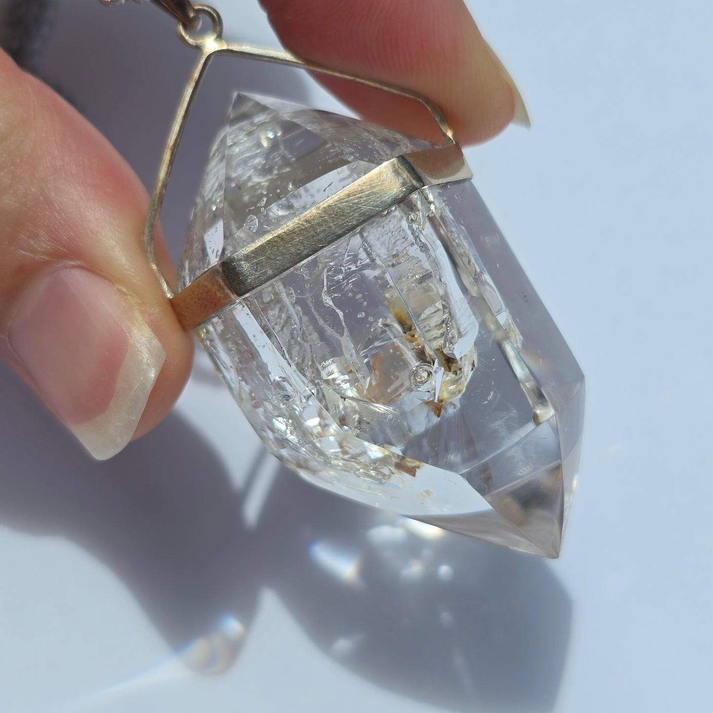 Quartz Enhydro Crystal Pendant