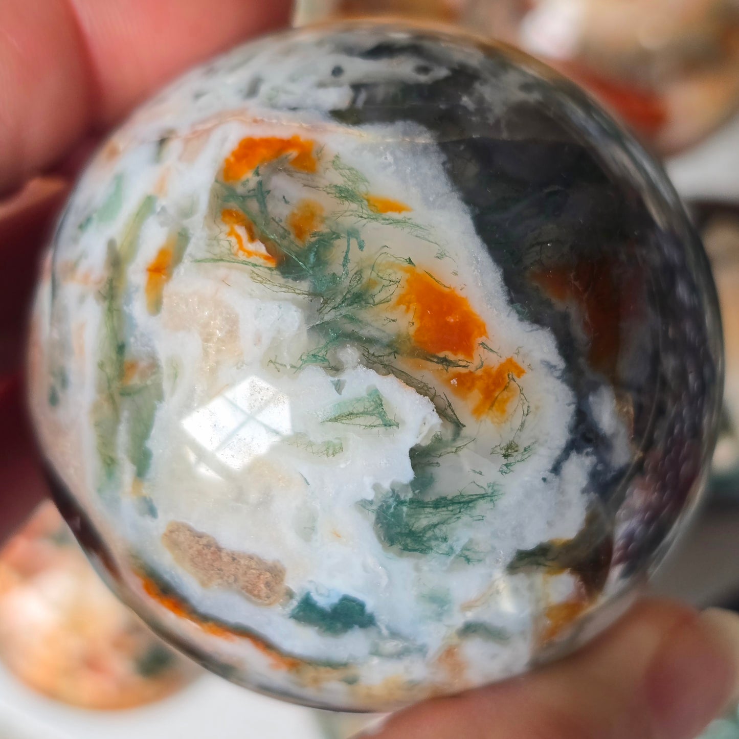 Red Moss Agate Sphere 🌿