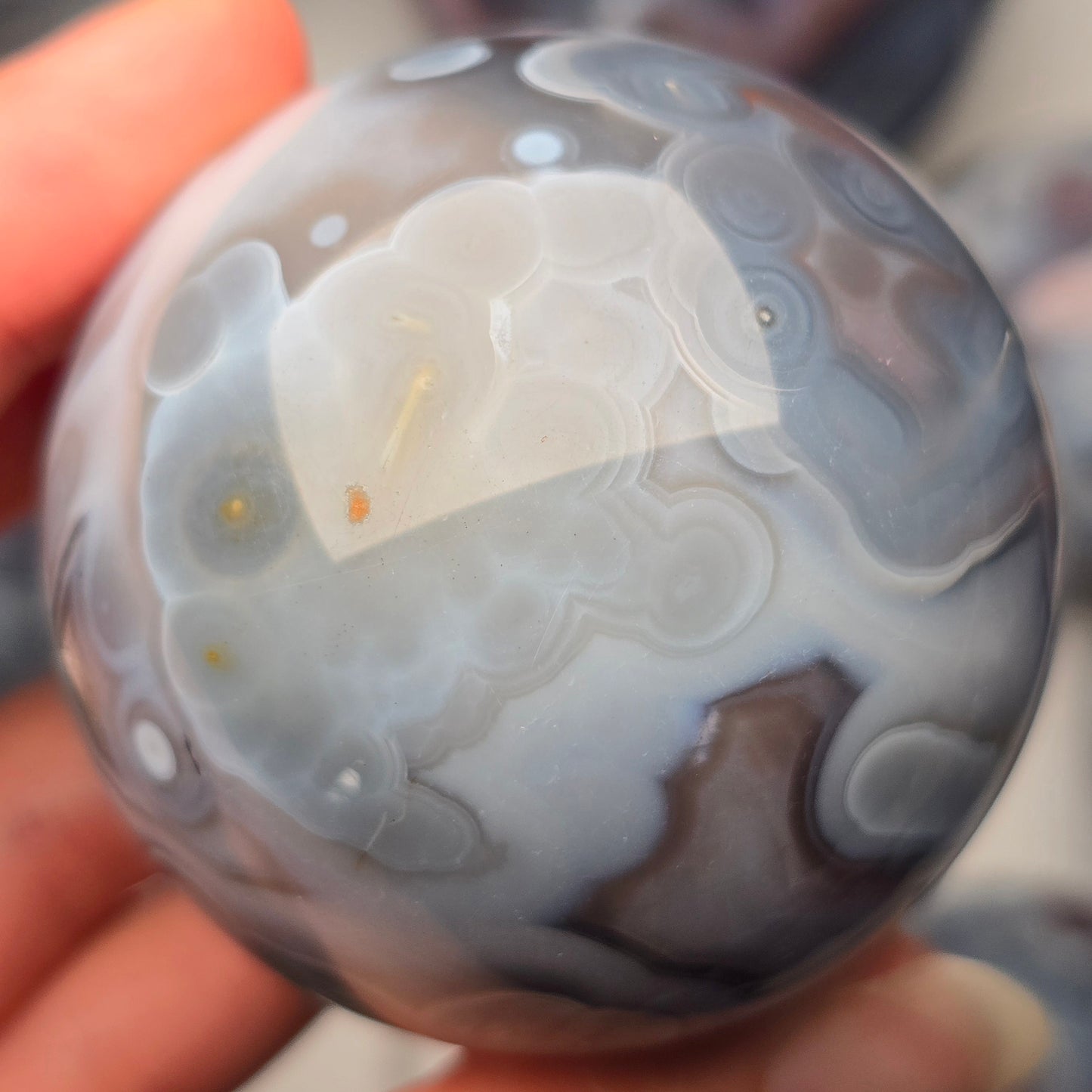 Mozambique Agate Sphere 🩵