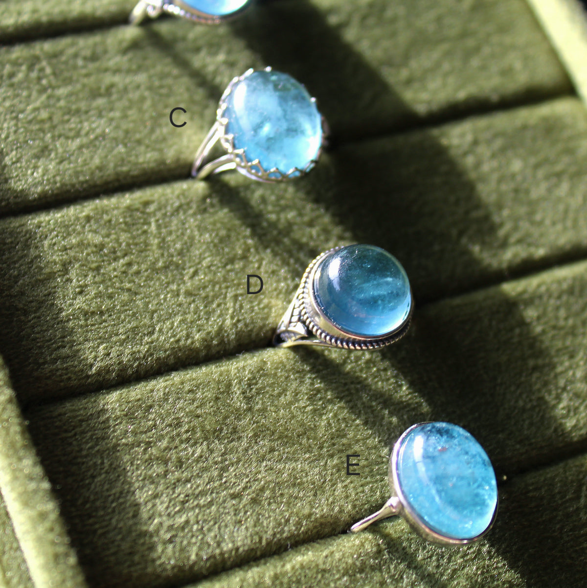 Aquamarine Ring • 925 Sterling Sliver • Size Adjustable
