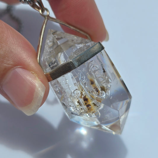 Quartz Enhydro Crystal Pendant