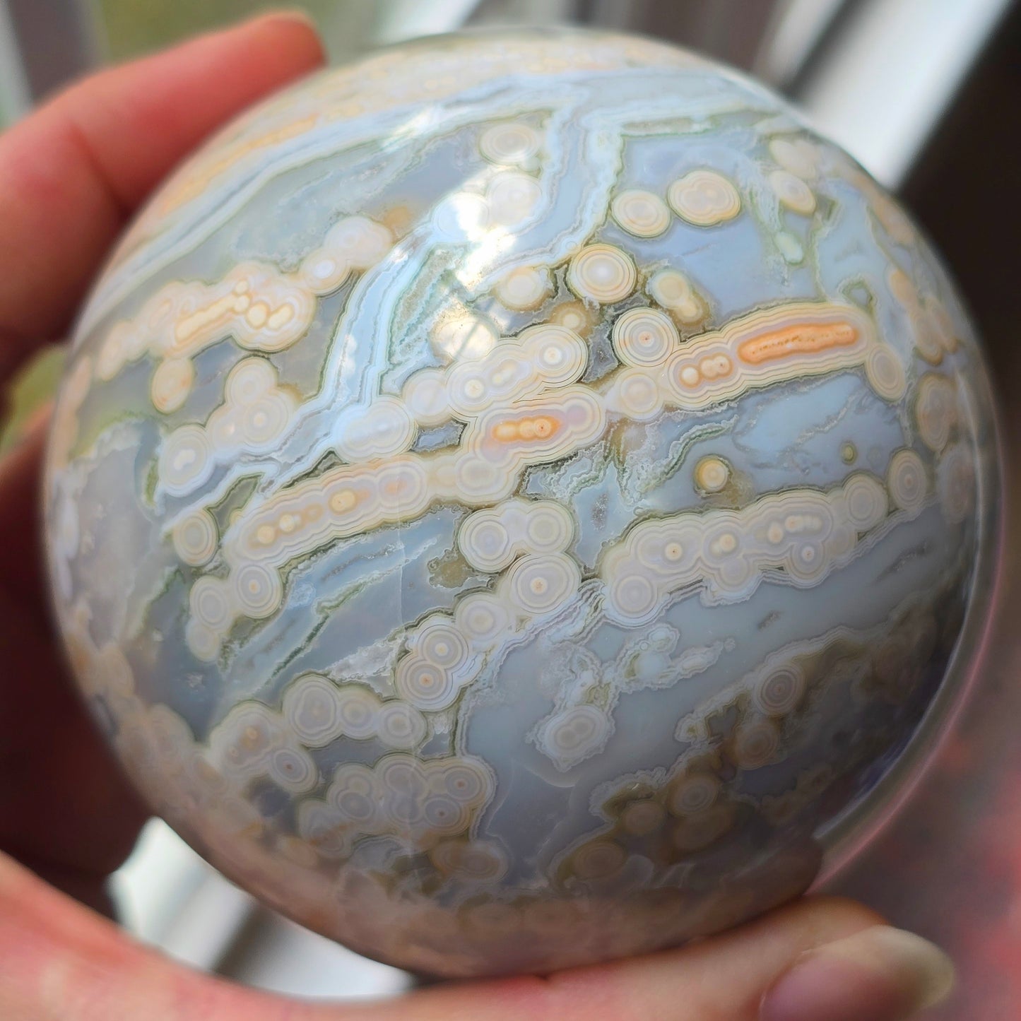 XL Orbicular Jasper Sphere 🩵