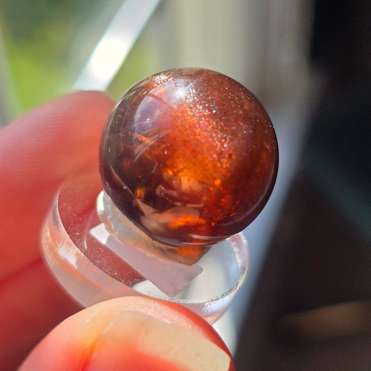 HQ Gemmy Iolite x Sunstone Sphere 🔮