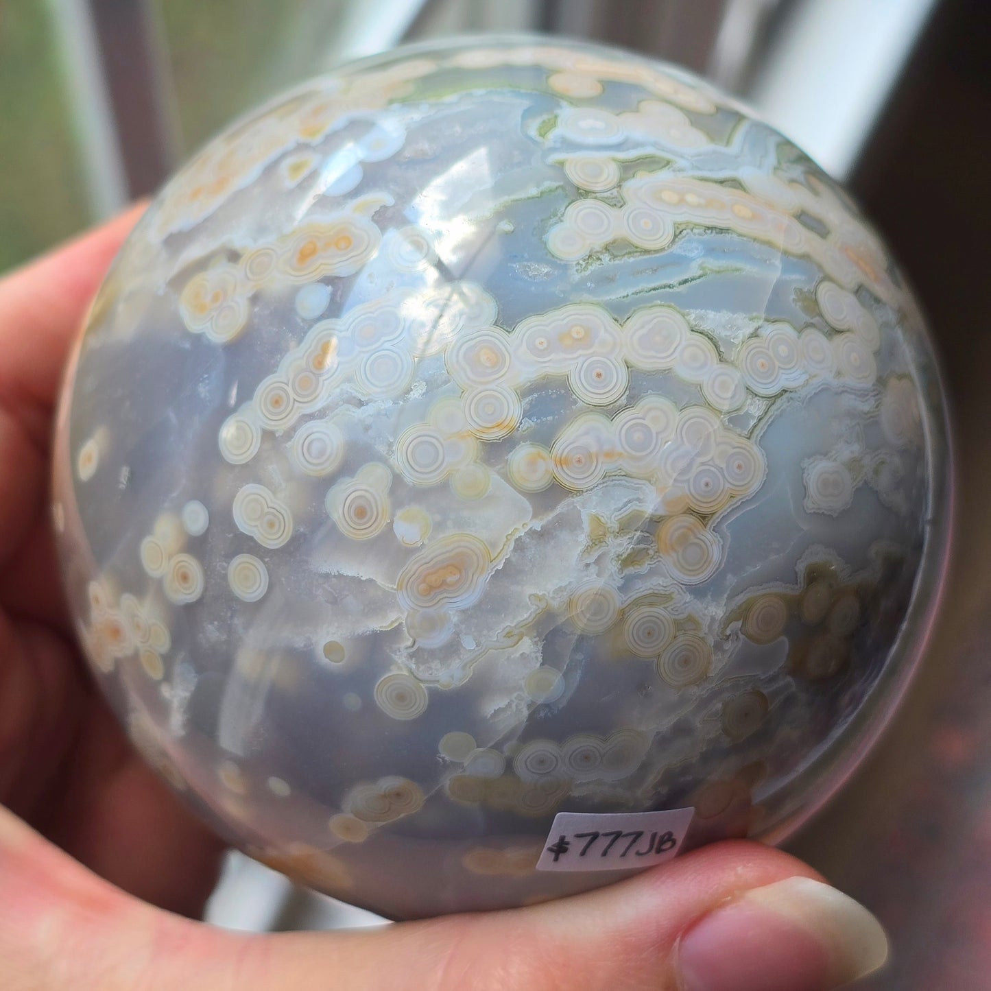 XL Orbicular Jasper Sphere 🩵