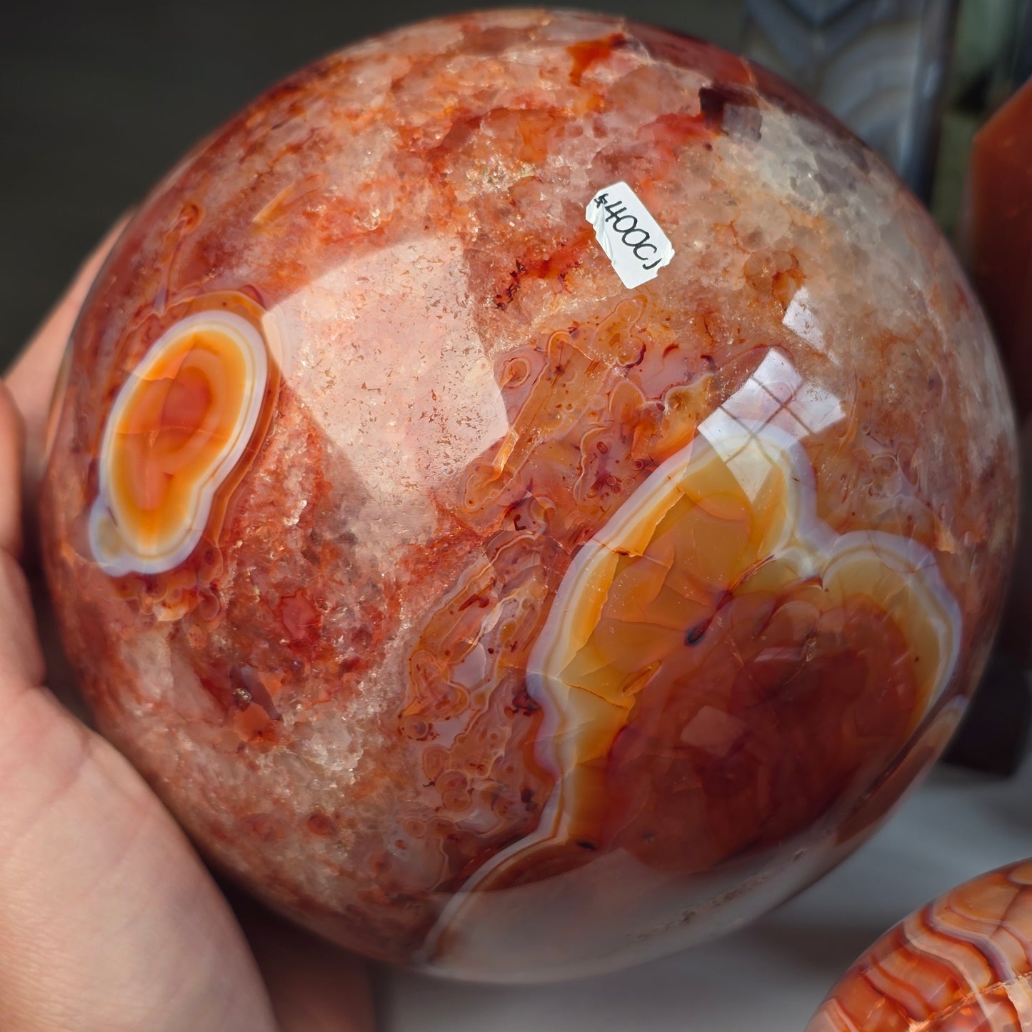 XL Carnelian Sphere ❤️