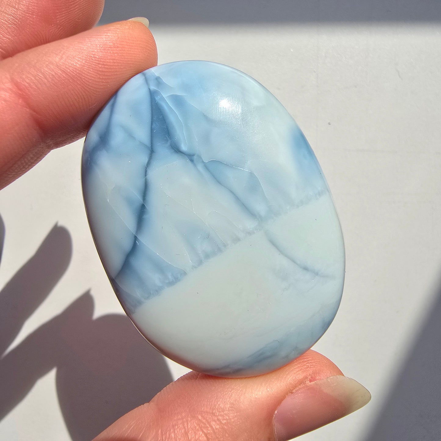 Blue Owyhee Opal Palmstone