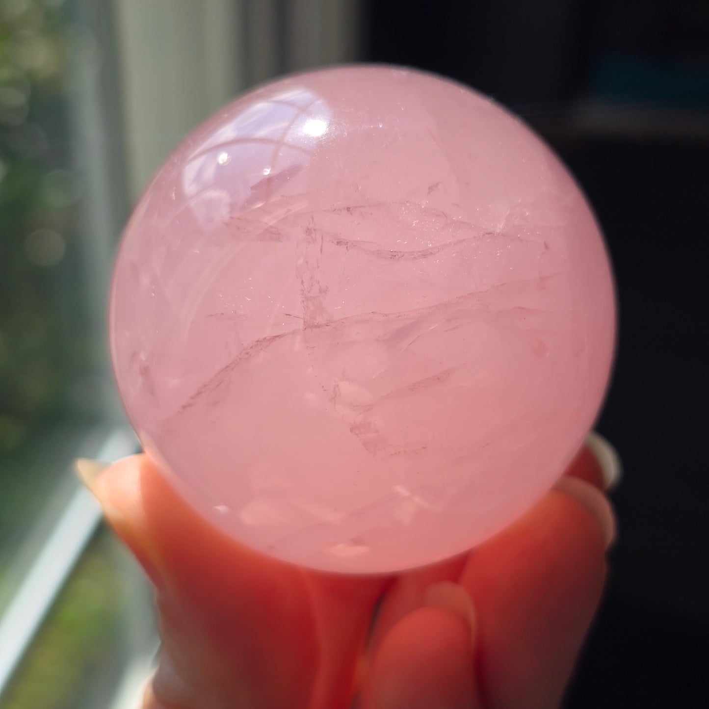 Bubblegum Pink Rose Quartz Sphere 🩷