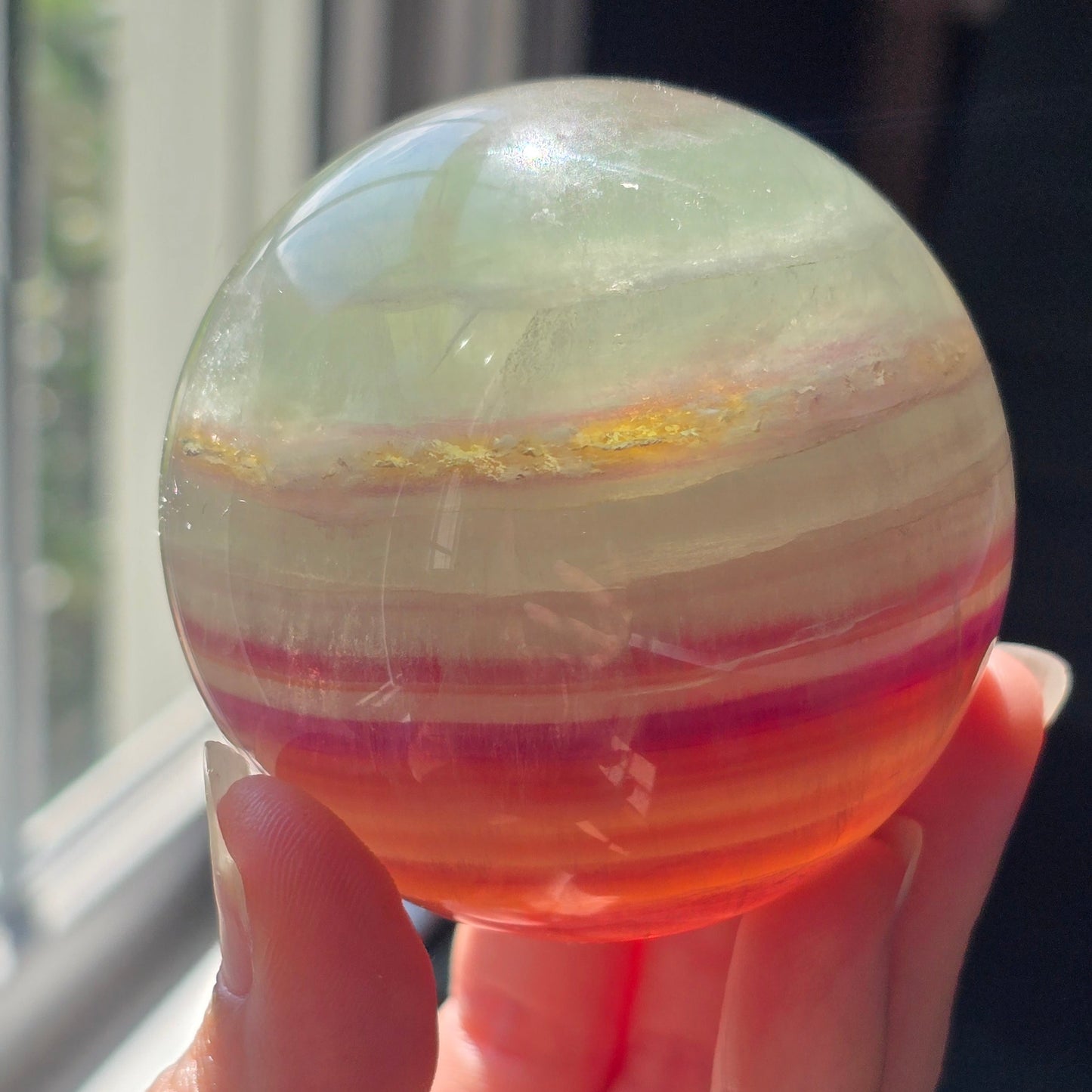 Rainbow Sherbet Fluorite Sphere 🍧