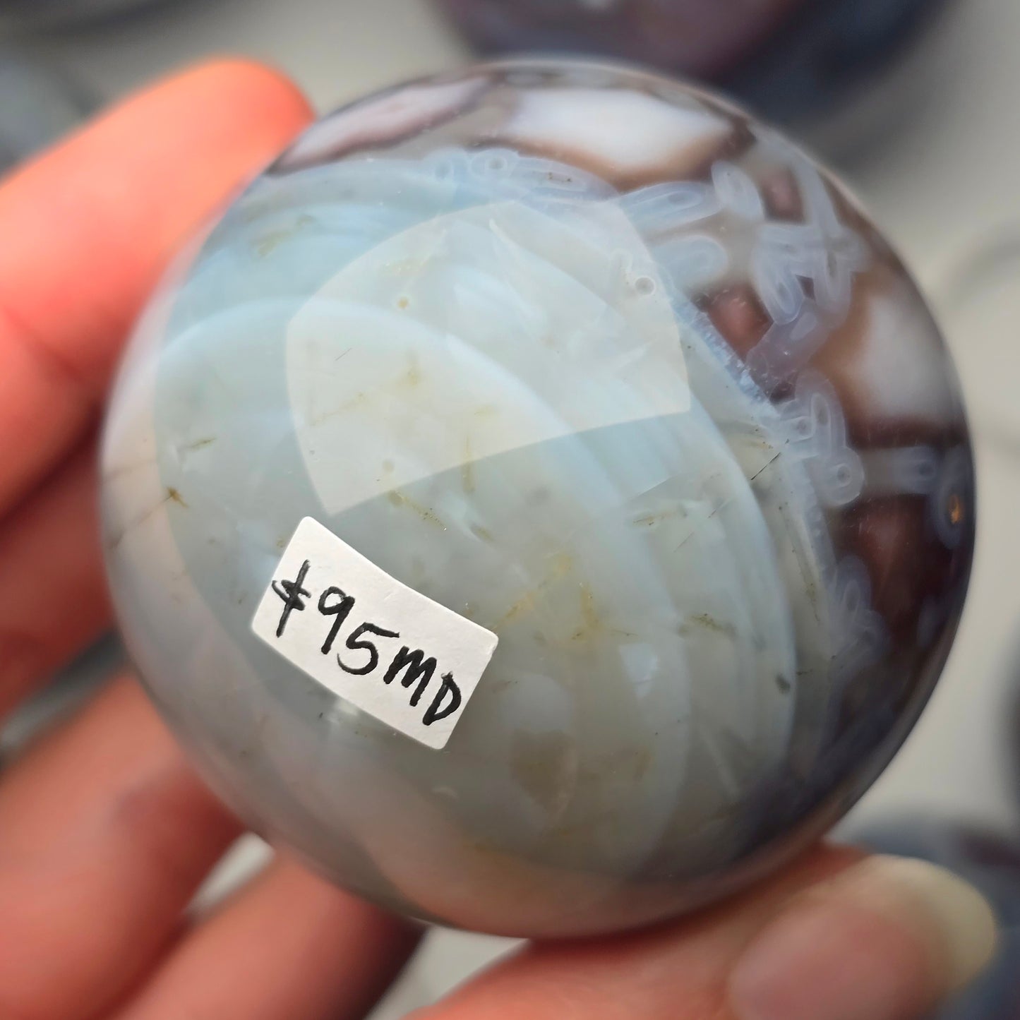 Mozambique Agate Sphere 🩵