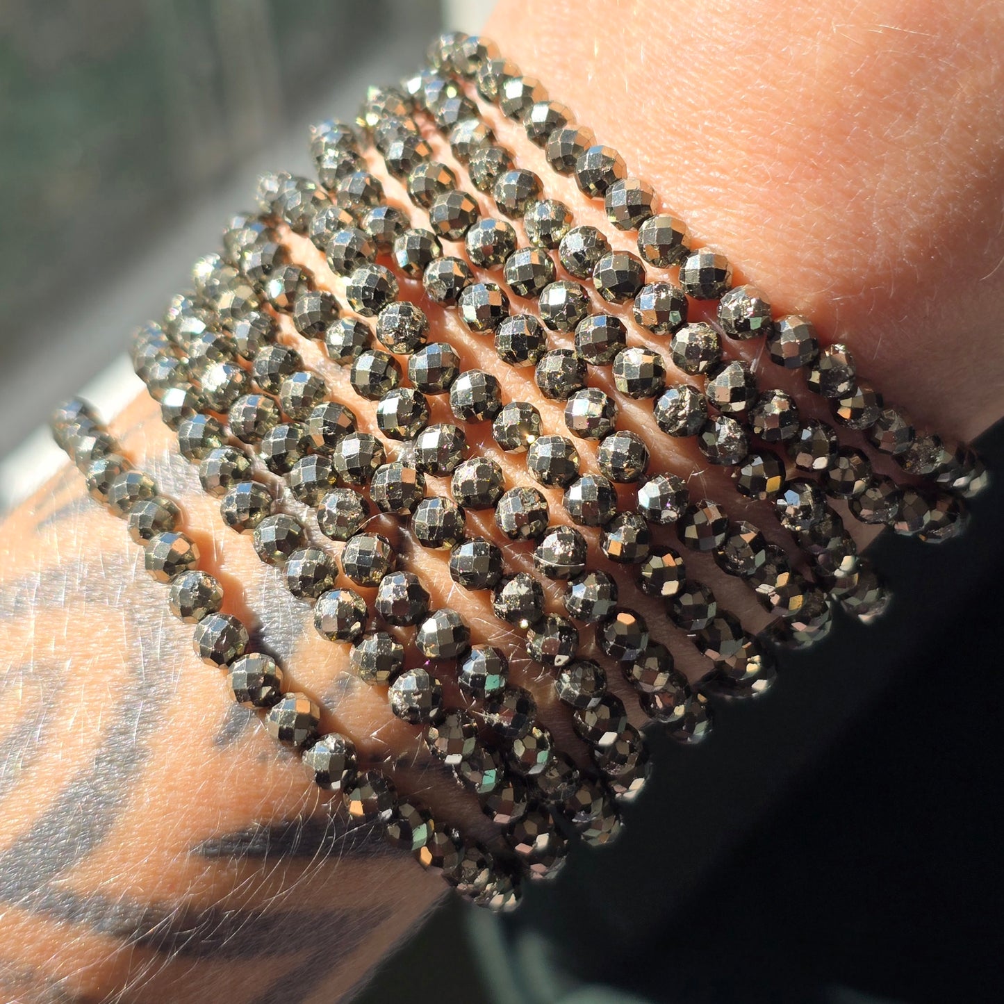 Faceted Pyrite Bracelet