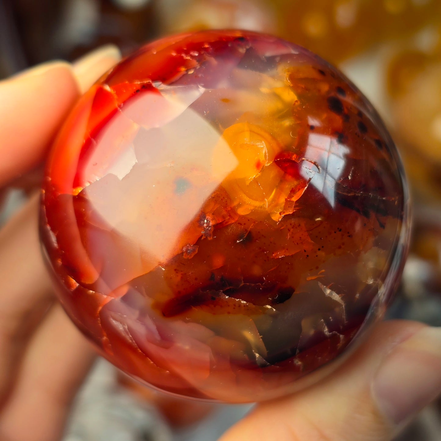 Funky Carnelian Sphere ❤️