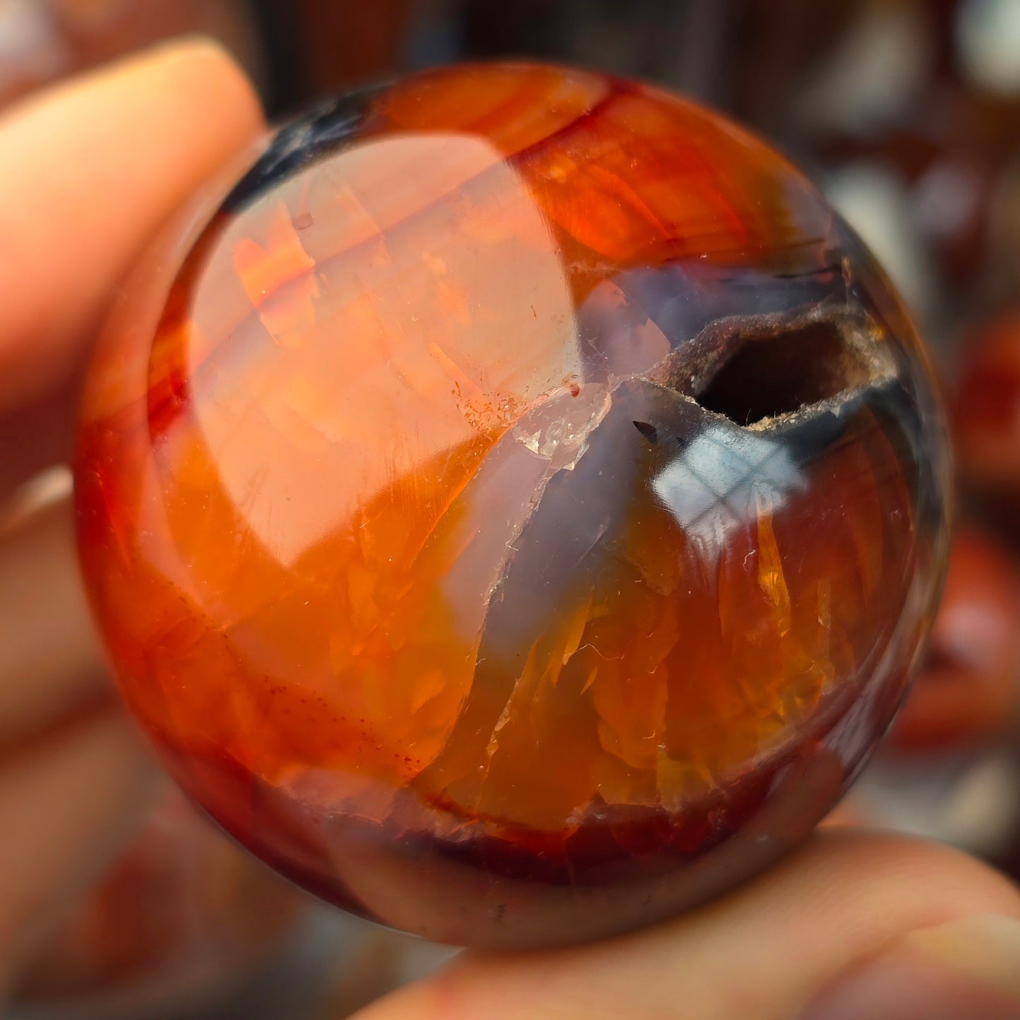 Moody Carnelian Sphere 🖤