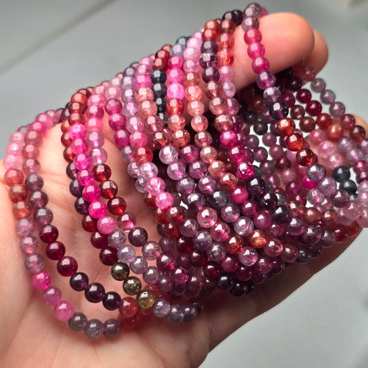 Pink / Red / Purple Tourmaline Bracelet
