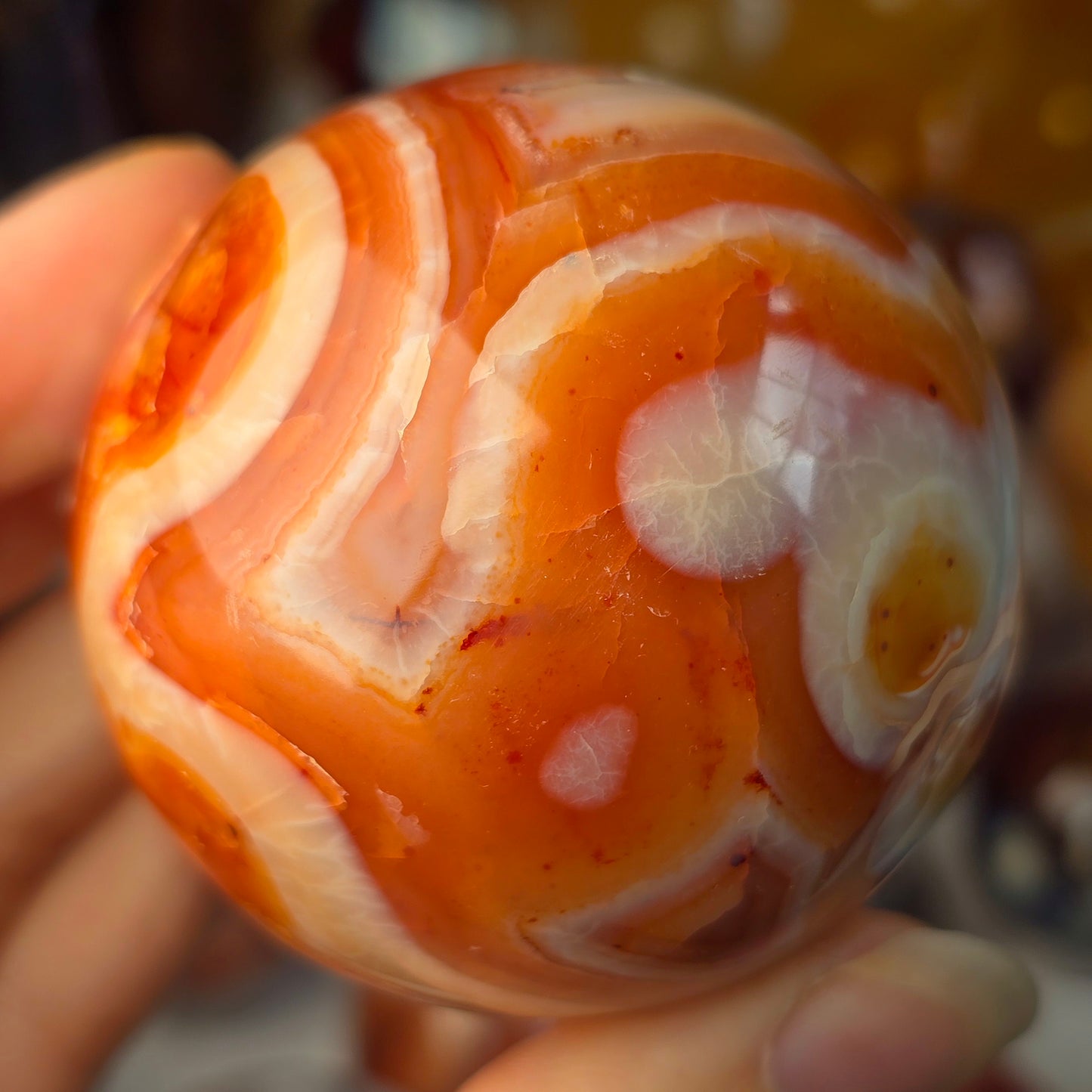 Funky Carnelian Sphere 🧡