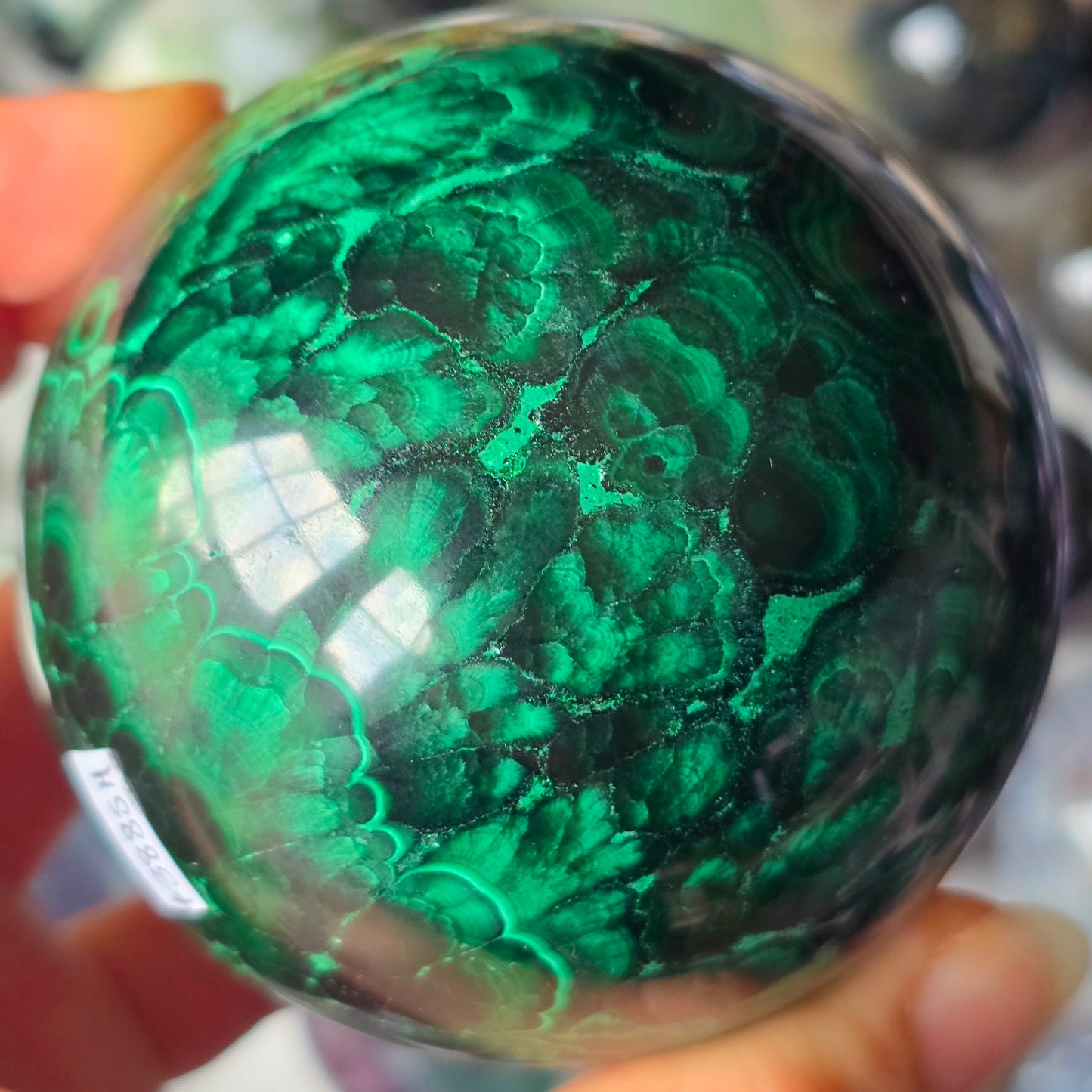 Chatoyant Malachite Sphere 💚