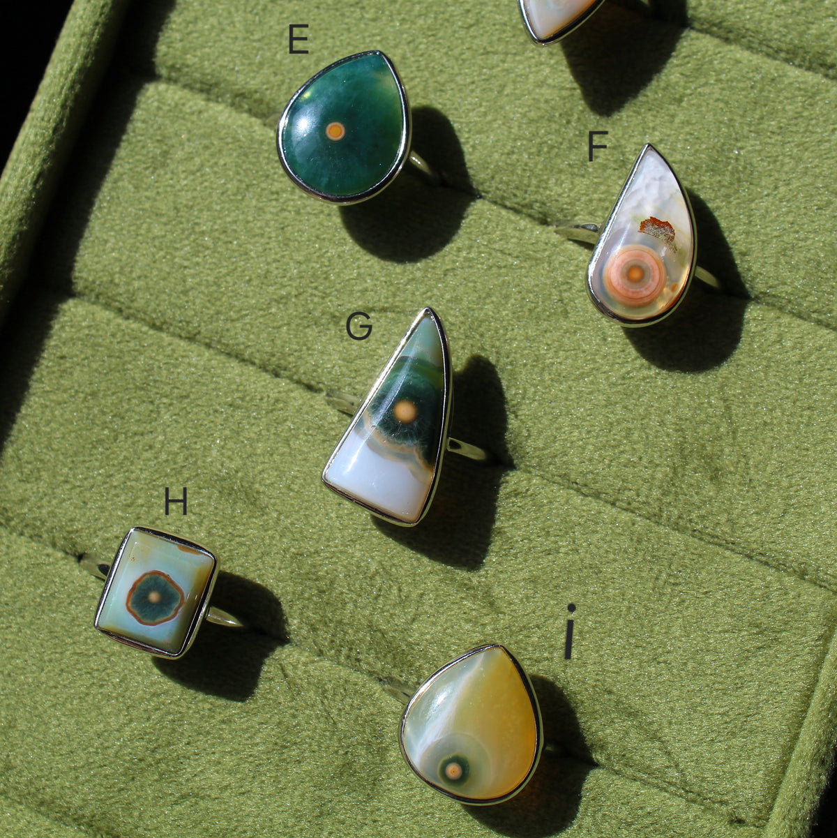 HQ Ocean Jasper Ring • 925 Sterling Sliver • Size Adjustable