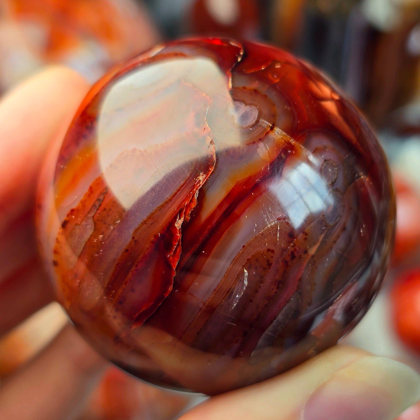 Funky Carnelian Sphere ❤️