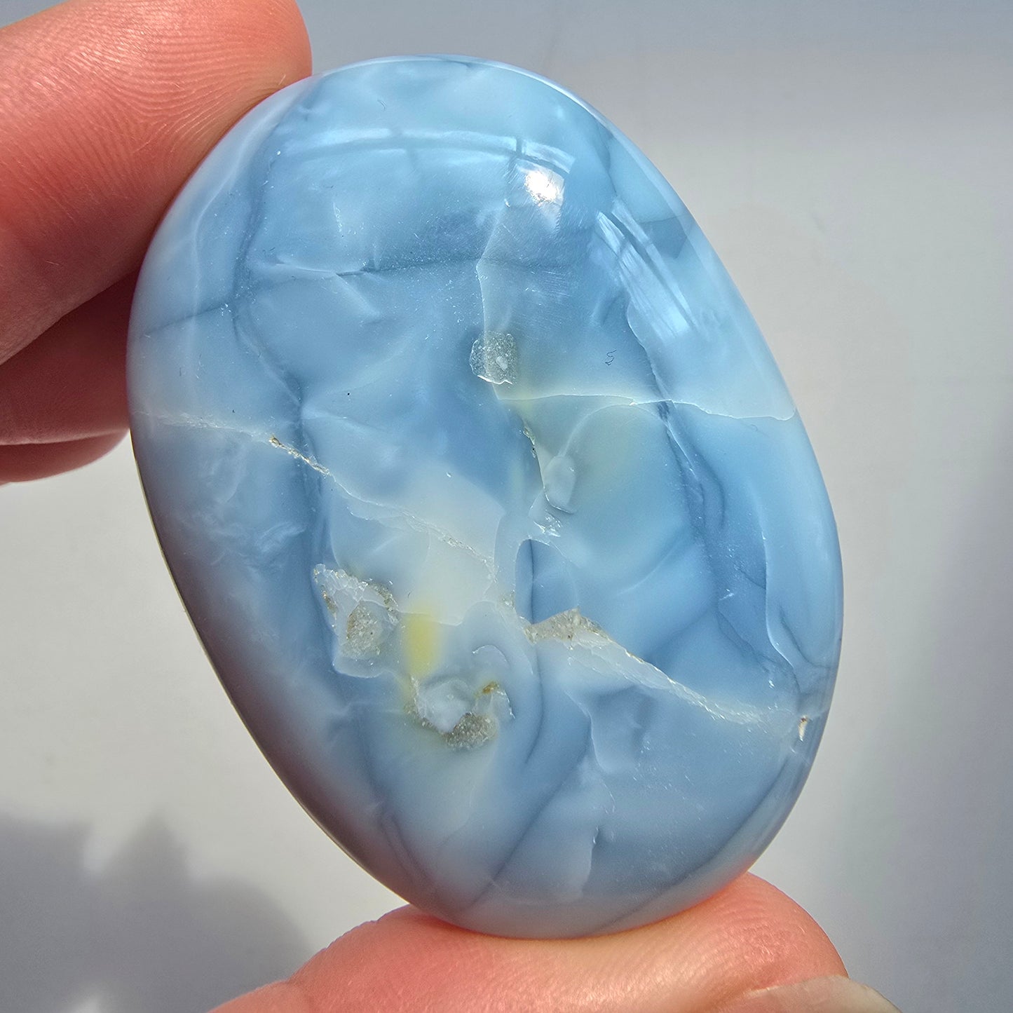 Blue Owyhee Opal Palmstone