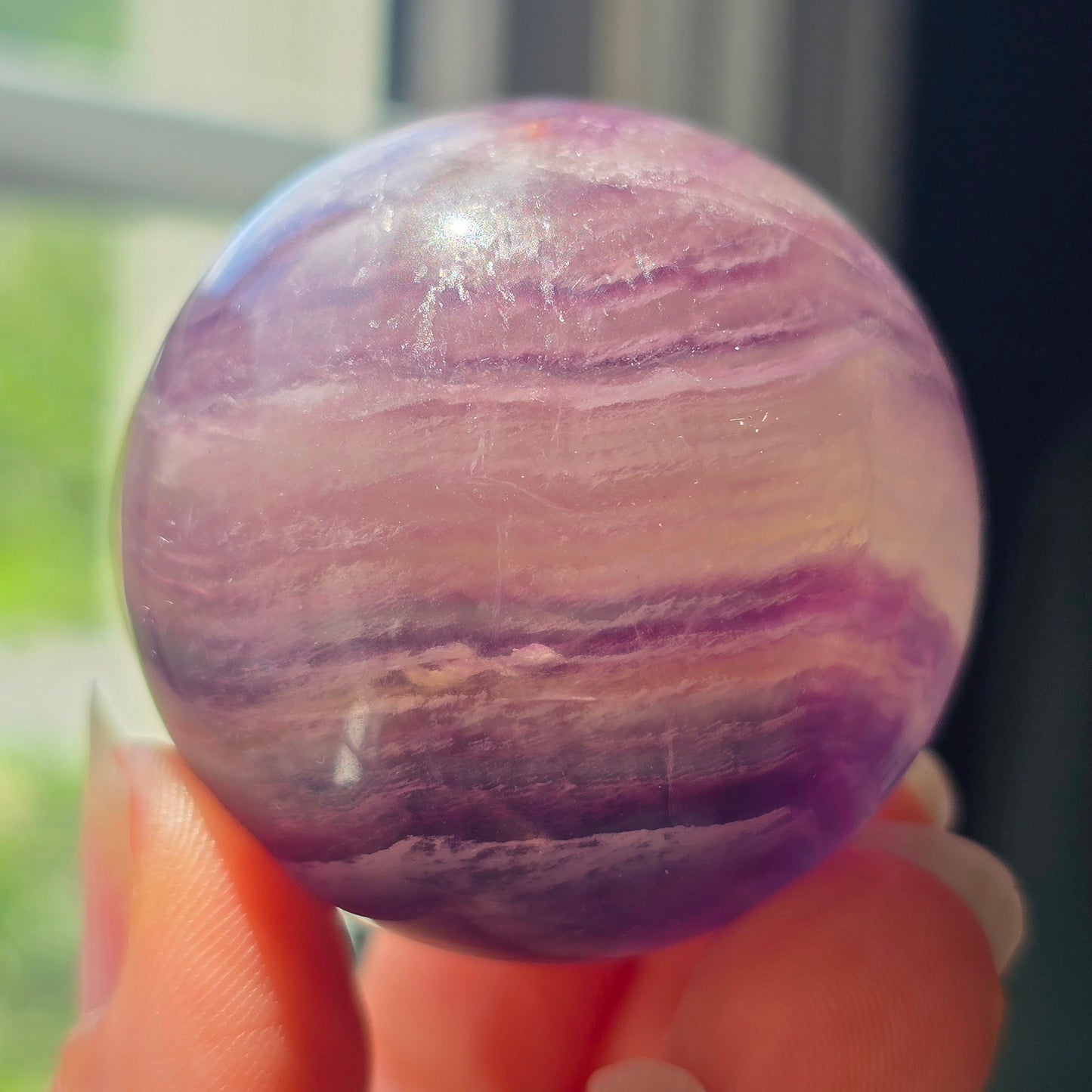 Purple + Yellow Fluorite Sphere 🔮