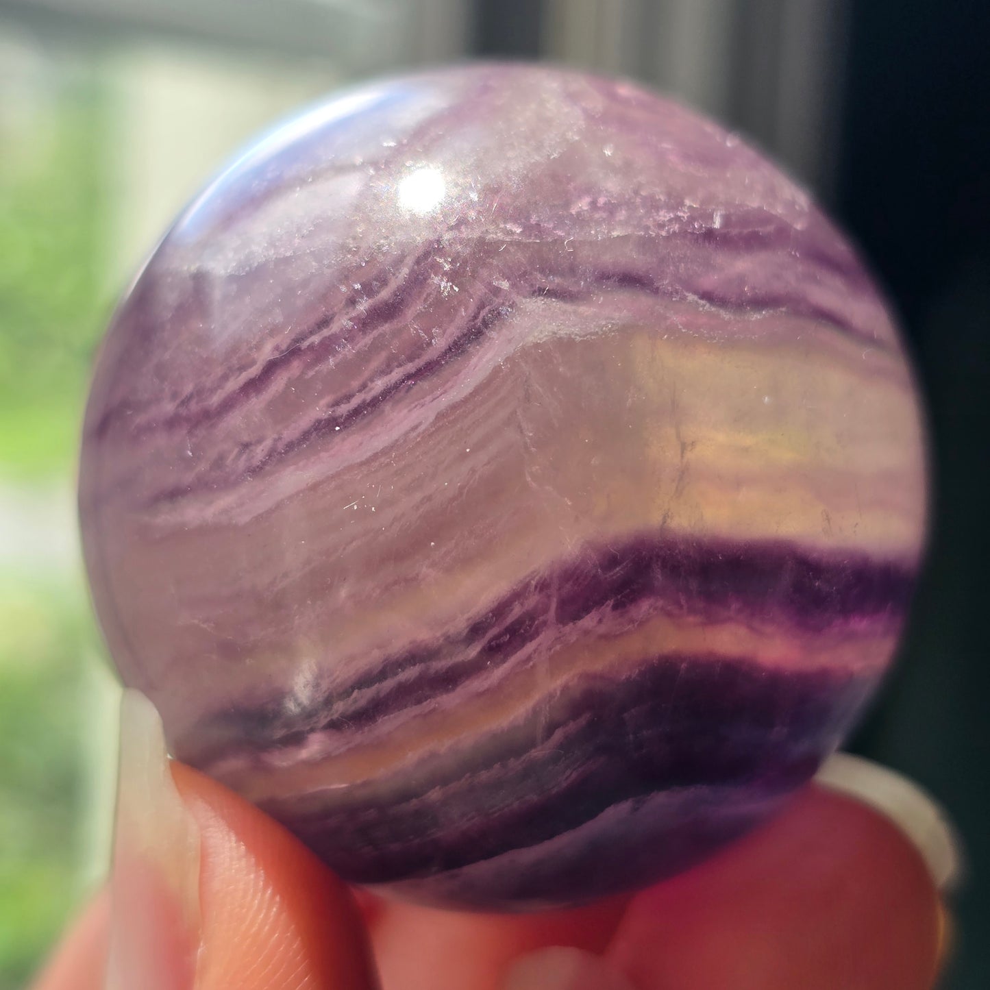 Purple + Yellow Fluorite Sphere 🔮