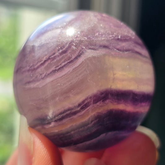 Purple + Yellow Fluorite Sphere 🔮