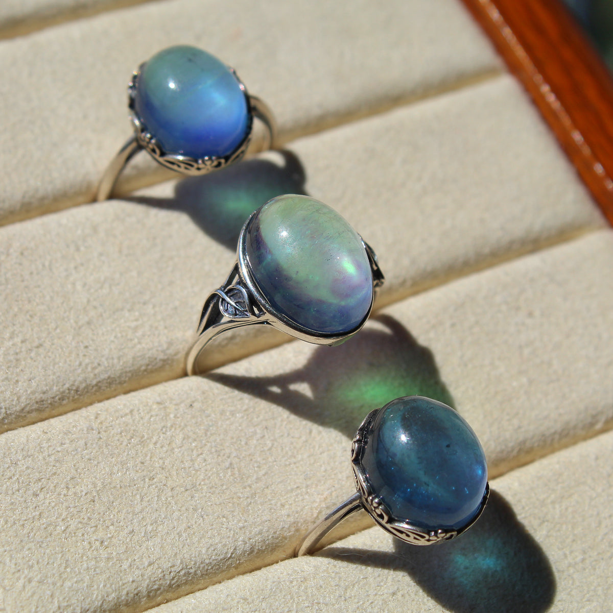 Aquamarine Ring • 925 Sterling Sliver • Size Adjustable
