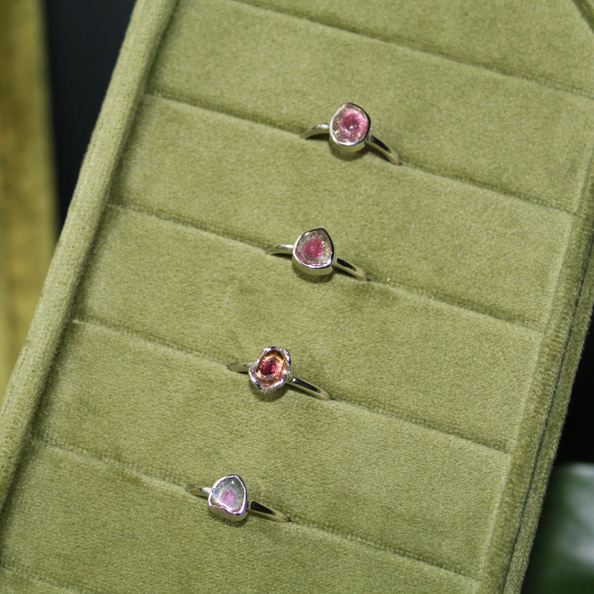 Tourmaline Ring • 925 Sterling Sliver • Size Adjustable