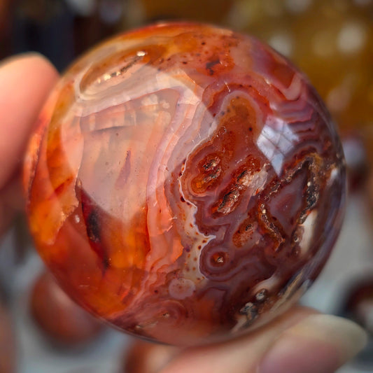 Funky Carnelian Sphere ❤️