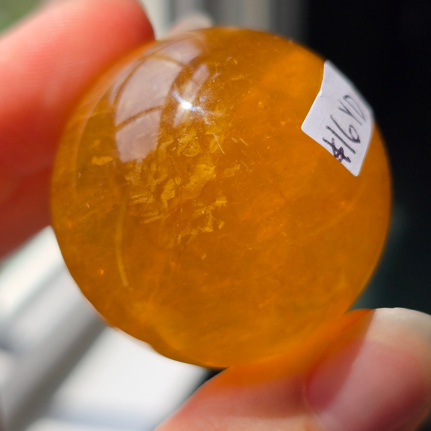 Yellow Fluorite w Mica Sphere ☀️💛