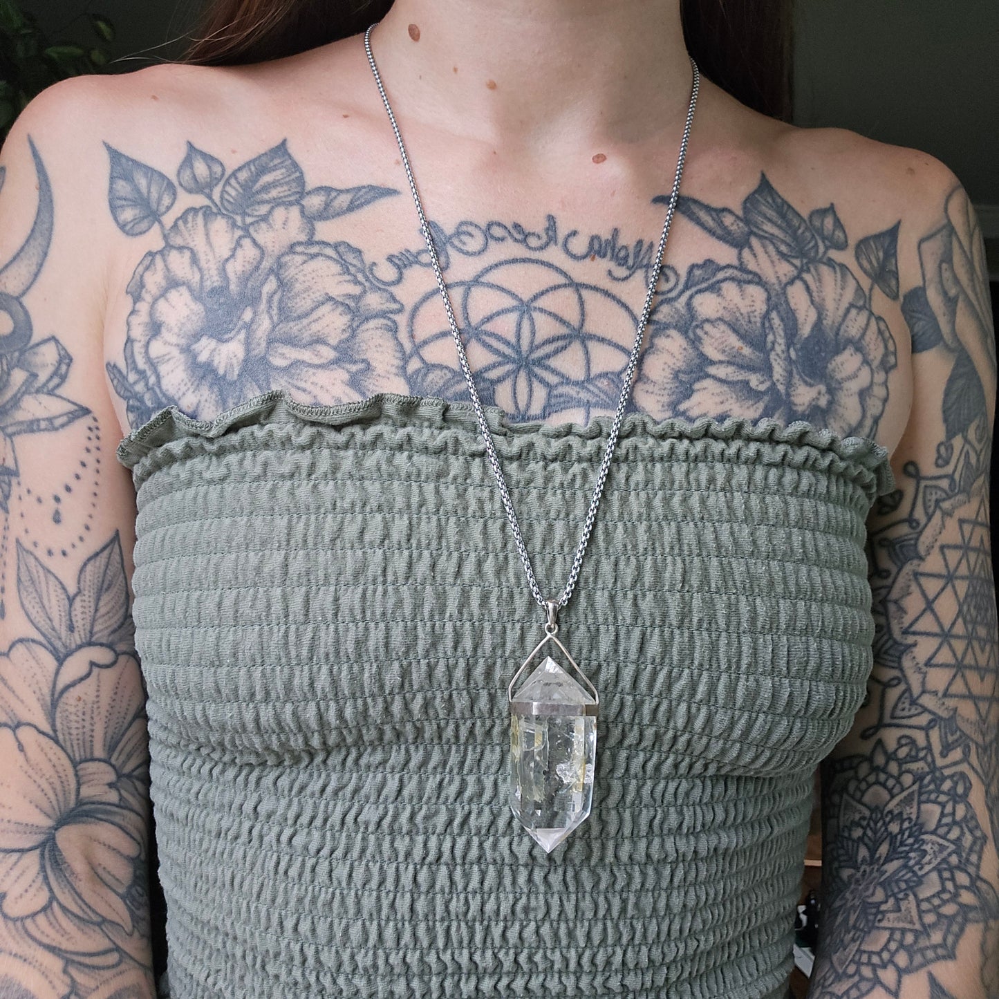 Quartz Enhydro Crystal Pendant