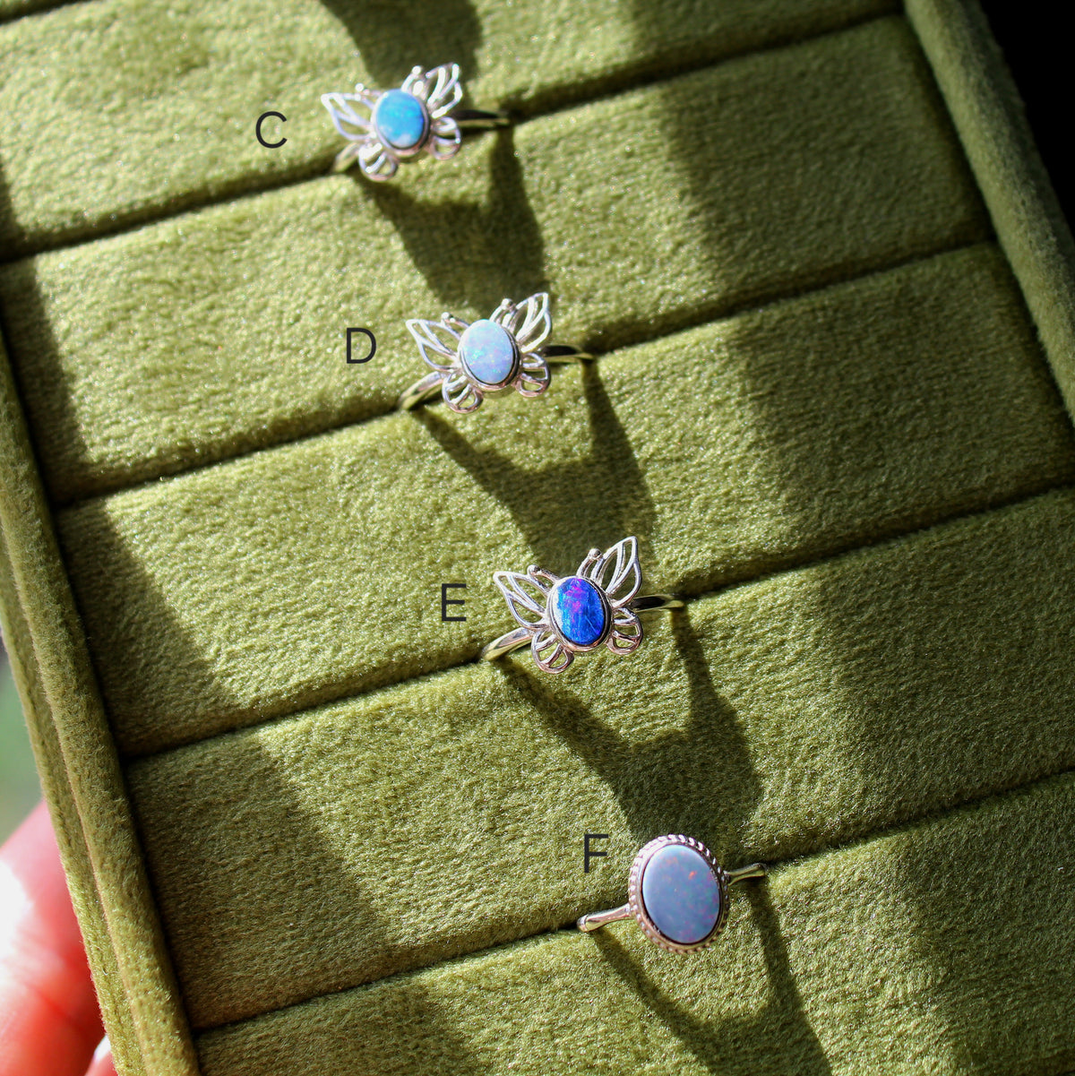 Opal Ring • 925 Sterling Sliver • Size Adjustable