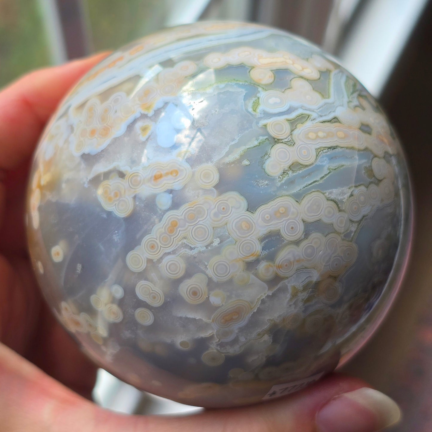 XL Orbicular Jasper Sphere 🩵