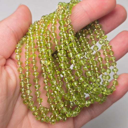 Faceted Peridot Clasp Bracelet