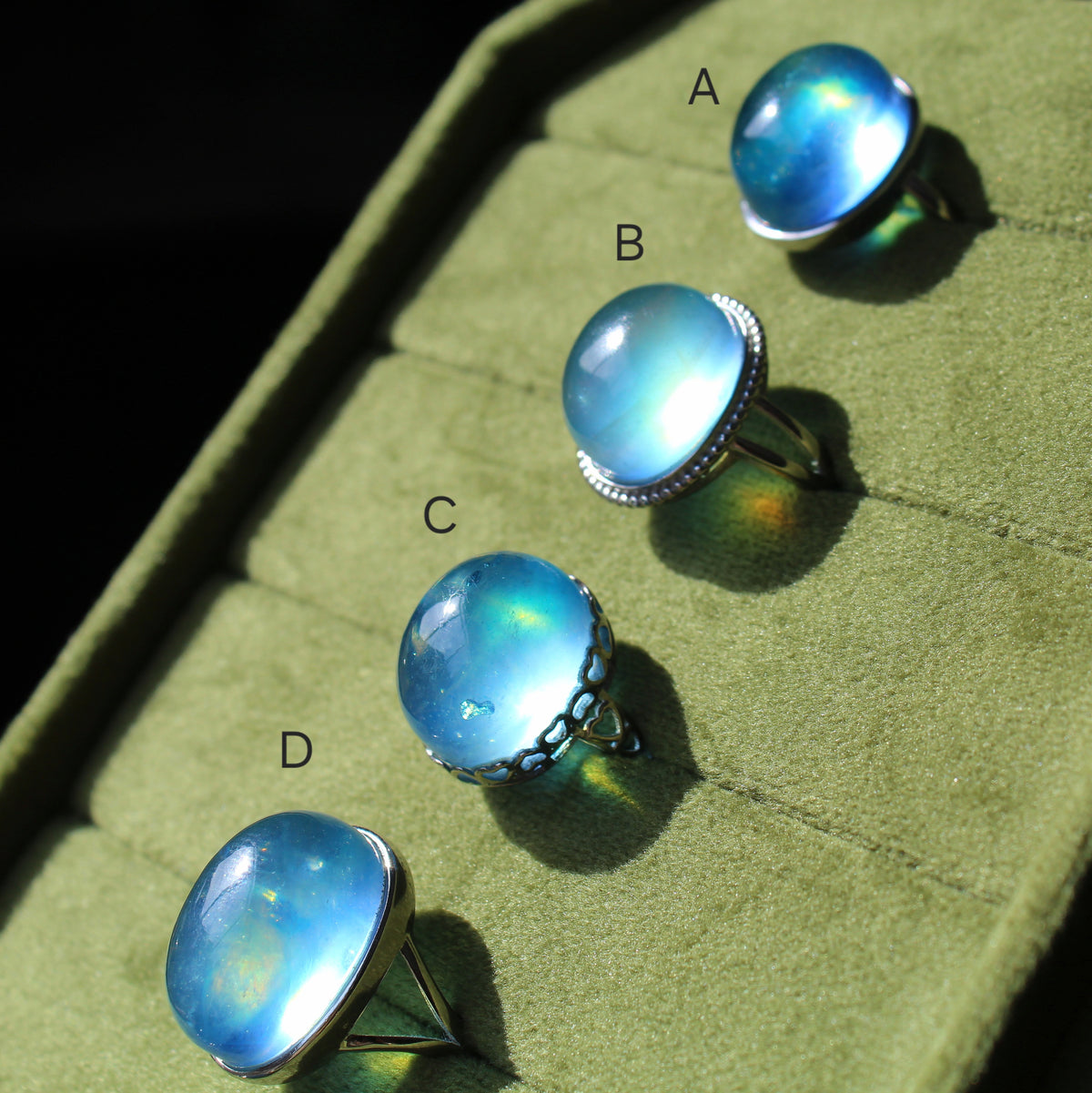 HQ Aquamarine Ring • 925 Sterling Sliver • Size Adjustable