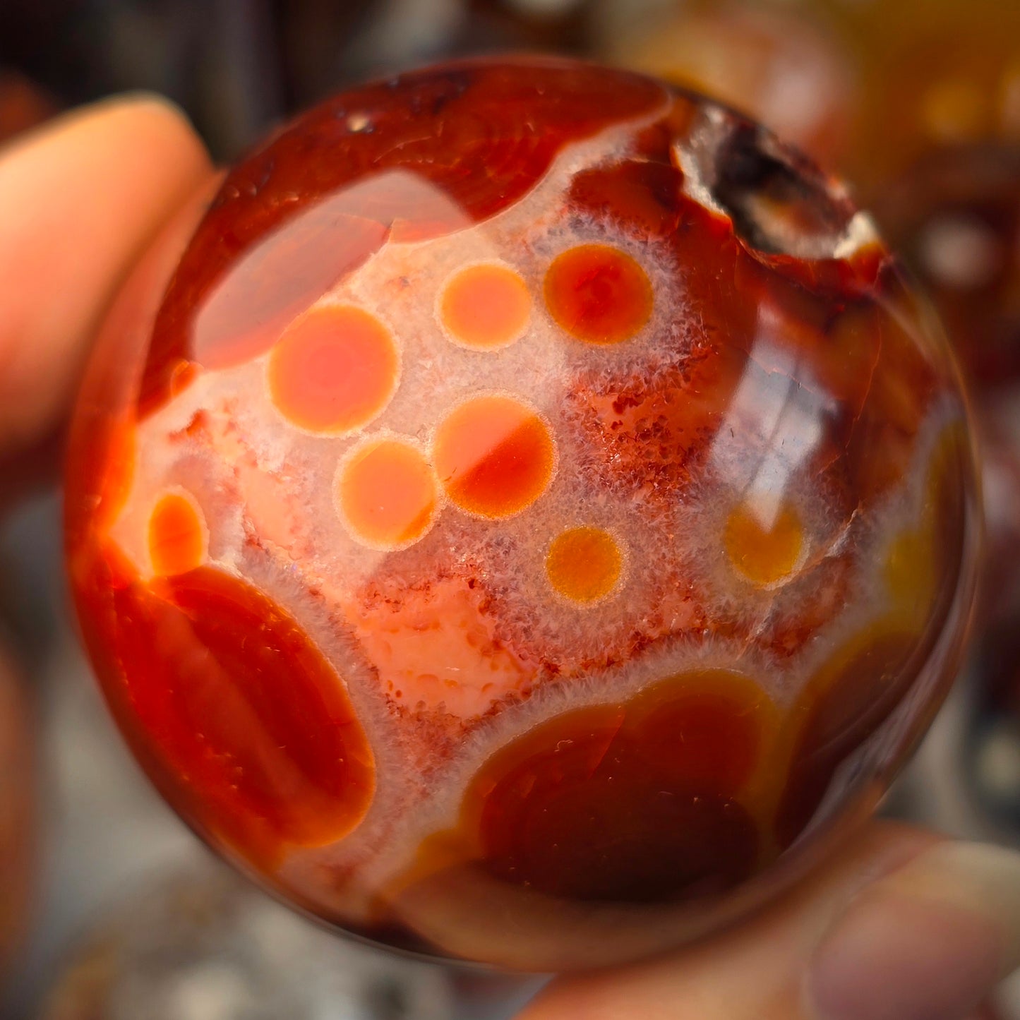Funky Carnelian Sphere 🧡