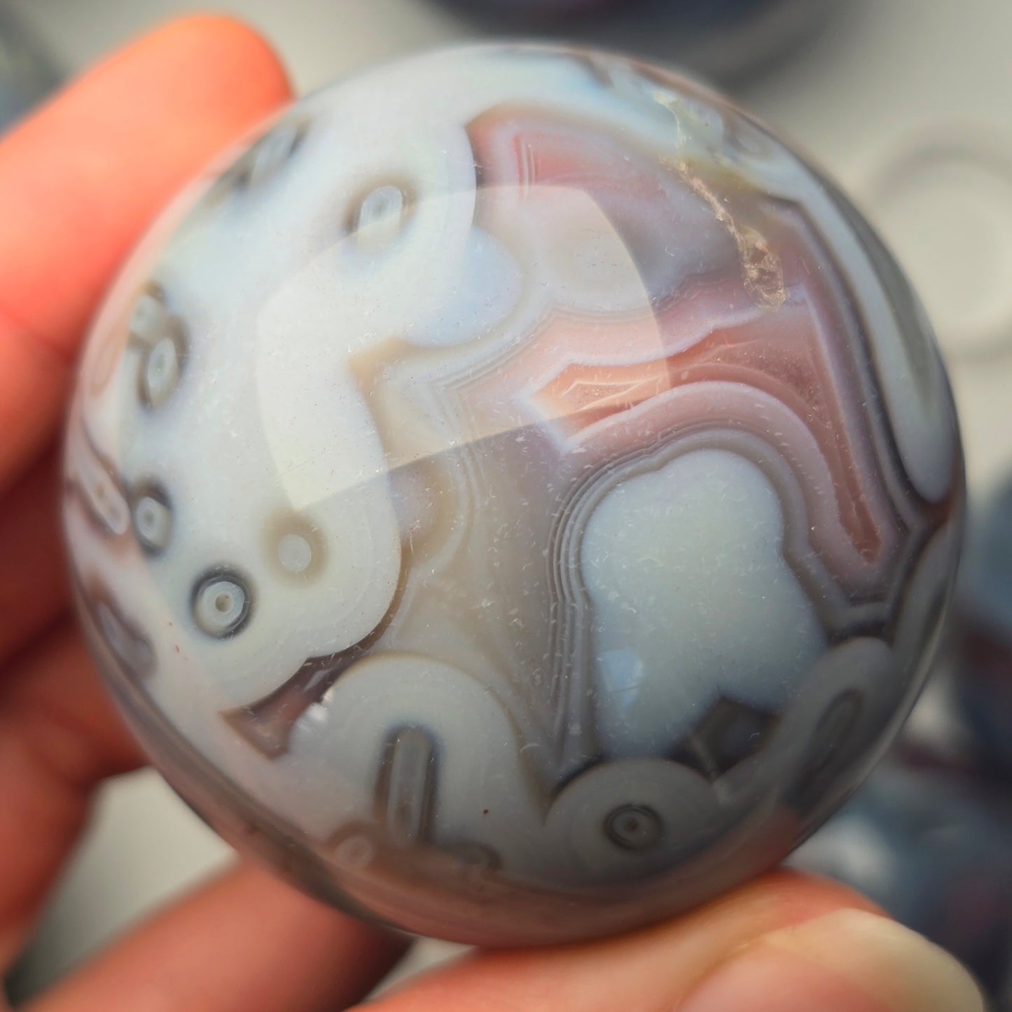 Mozambique Agate Sphere 🩵
