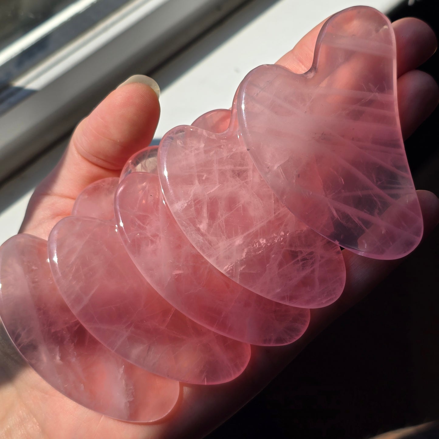 Gemmy Rose Quartz Gua Sha