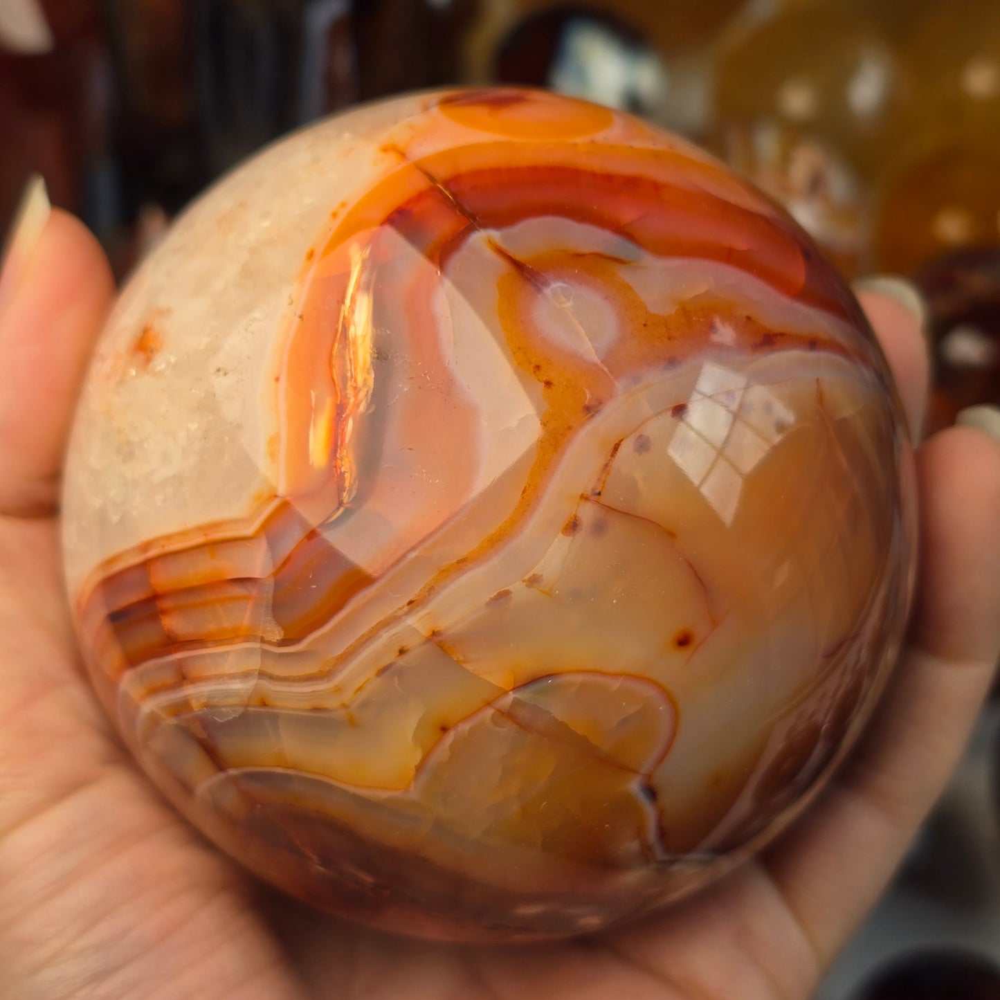 Large Carnelian Sphere 🧡