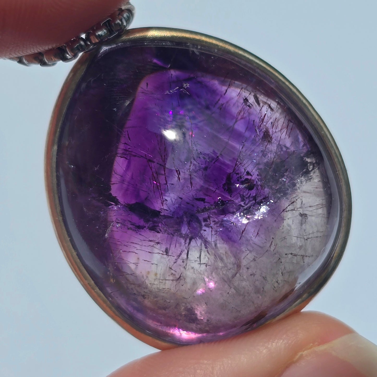 Amethyst Enhydro Crystal Pendant