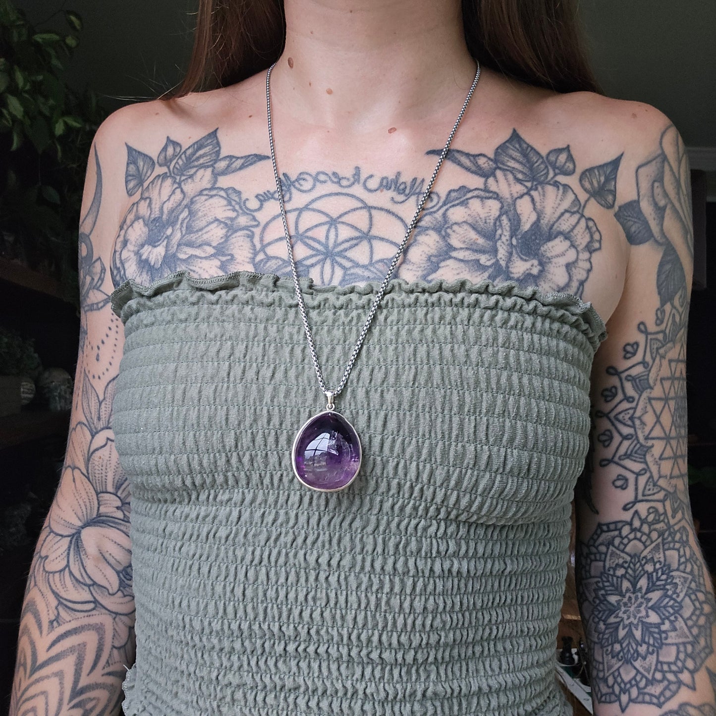Amethyst Enhydro Crystal Pendant