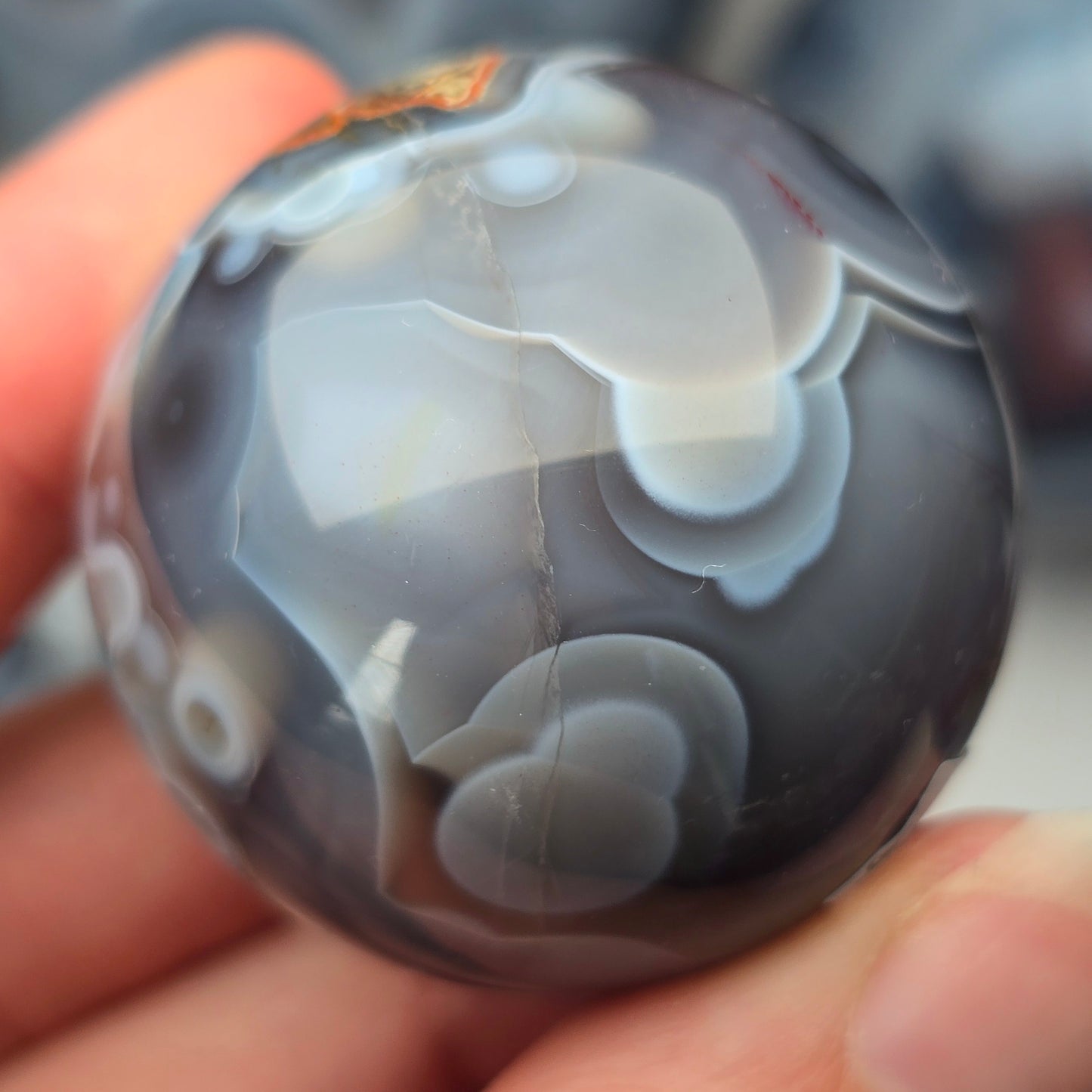 Mozambique Agate Sphere 🩵