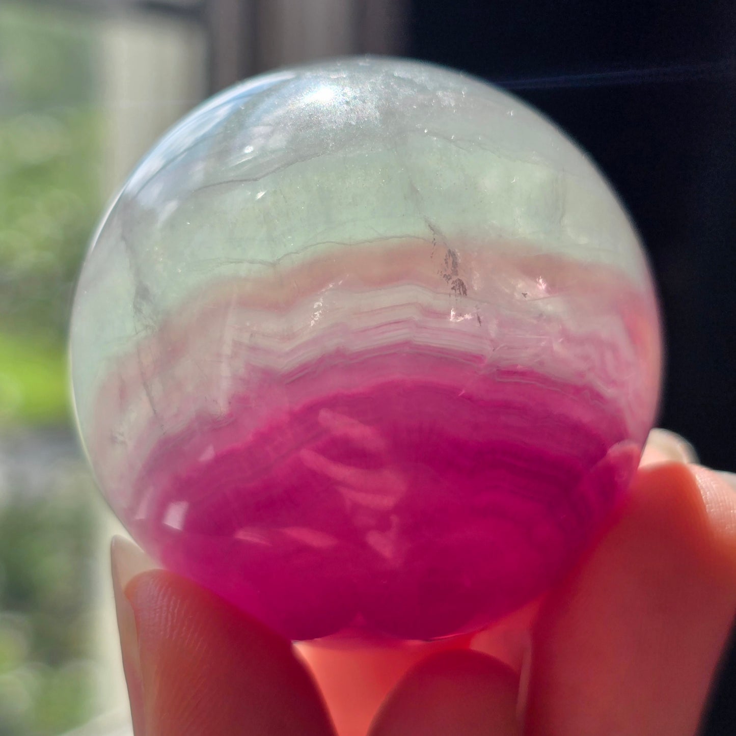 Teal + Magenta Fluorite Sphere 🔮