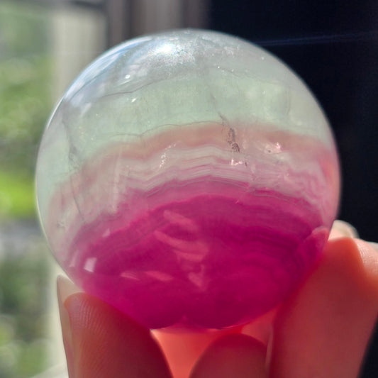 Teal + Magenta Fluorite Sphere 🔮