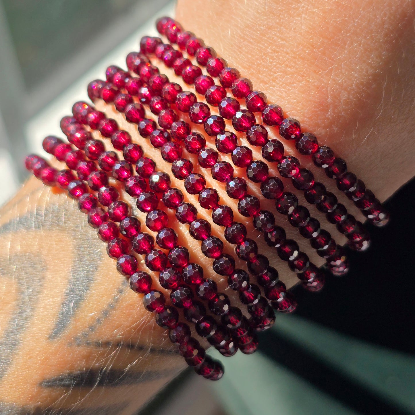 Faceted Garnet Bracelet
