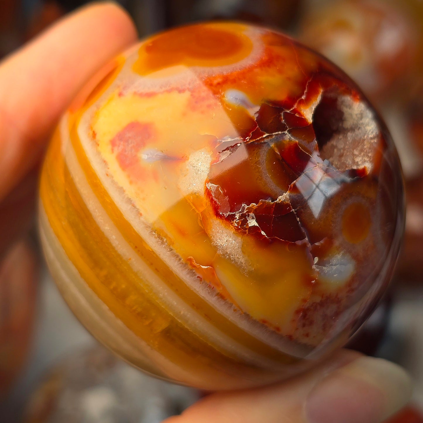 Funky Carnelian Sphere 🧡