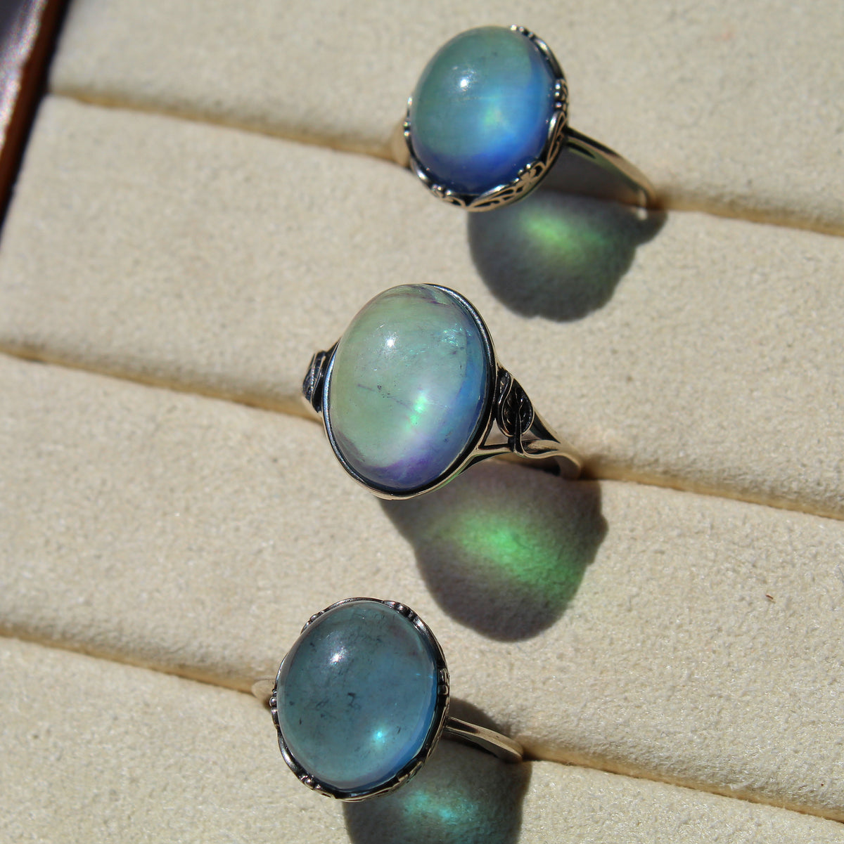 Aquamarine Ring • 925 Sterling Sliver • Size Adjustable