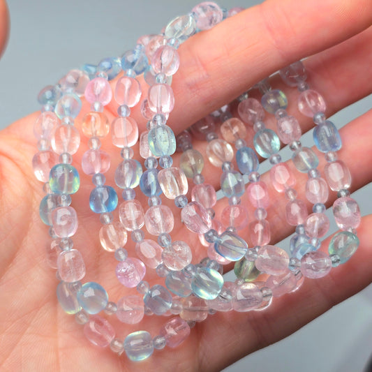 Freeform Morganite Bracelet