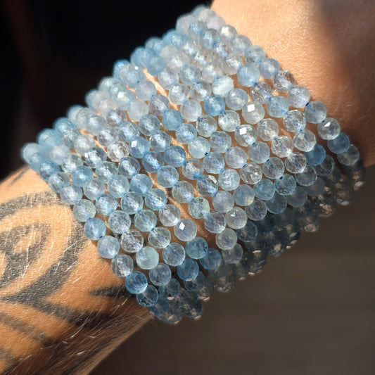 Faceted Aquamarine Bracelet