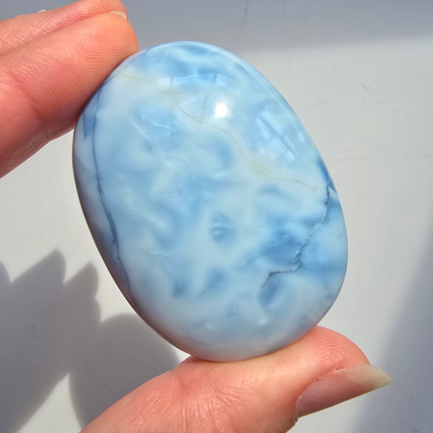 Blue Owyhee Opal Palmstone
